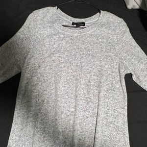 Cozy Heather Gray Long Sleeve Sweater dress